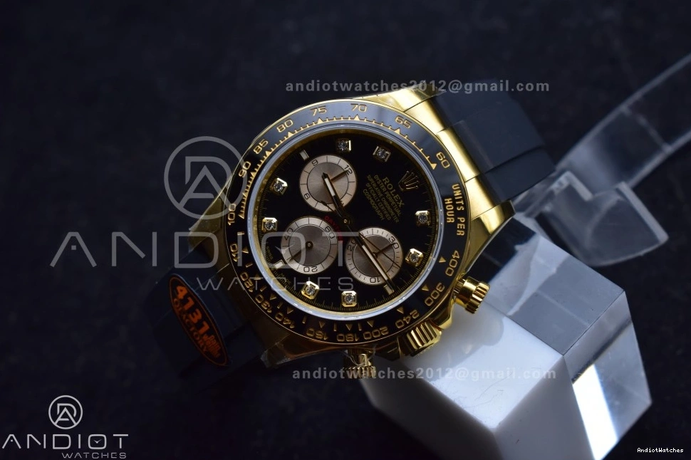 (Weighted) Diamonds Daytona Oysterflex 806 QF 126518 WellDesigned YG SH4131 Black Edition Best V6 Strap on Dial 1:1 0306